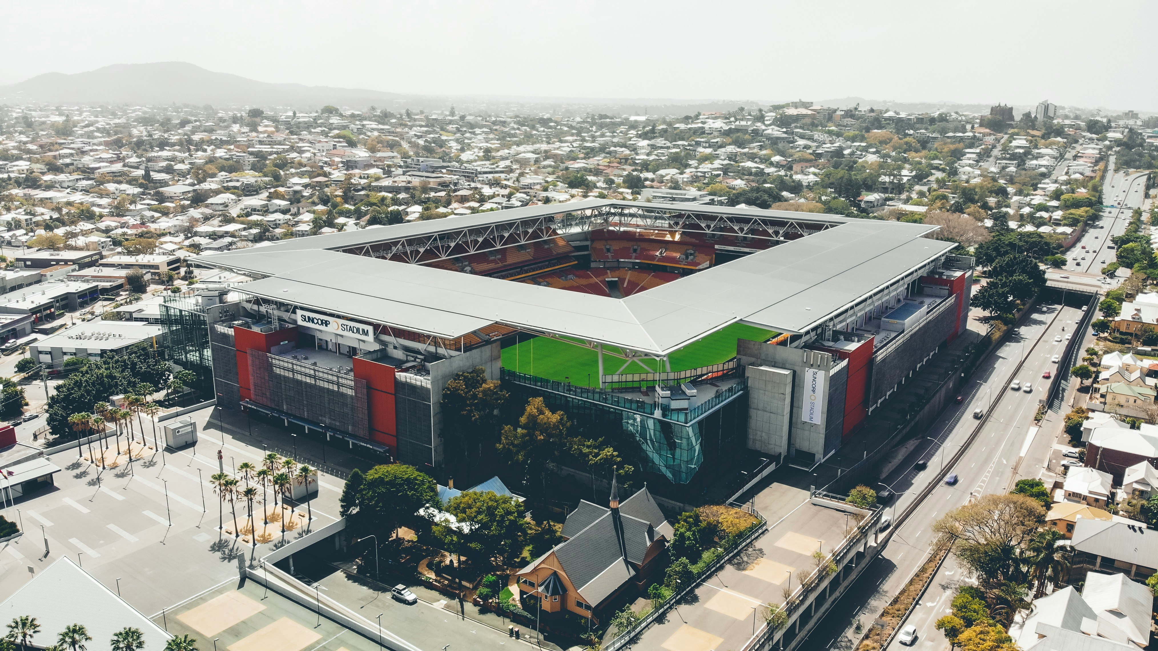 aerial photography of stadium during daytime